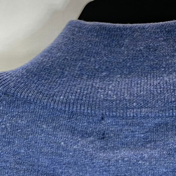 BROOKS BROTHERS Men's Blue Quarter-Zip Saxxon Wool Pullover Sweater SZ XL - Picture 5 of 10